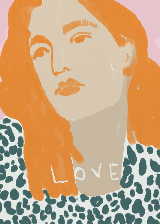 Portrait of a Woman with Orange Hair | Canvas