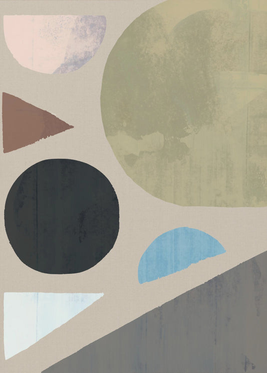 Abstract Shapes in Muted Tones | Poster