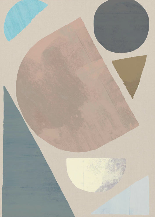 Abstract Shapes in Muted Tones | Poster
