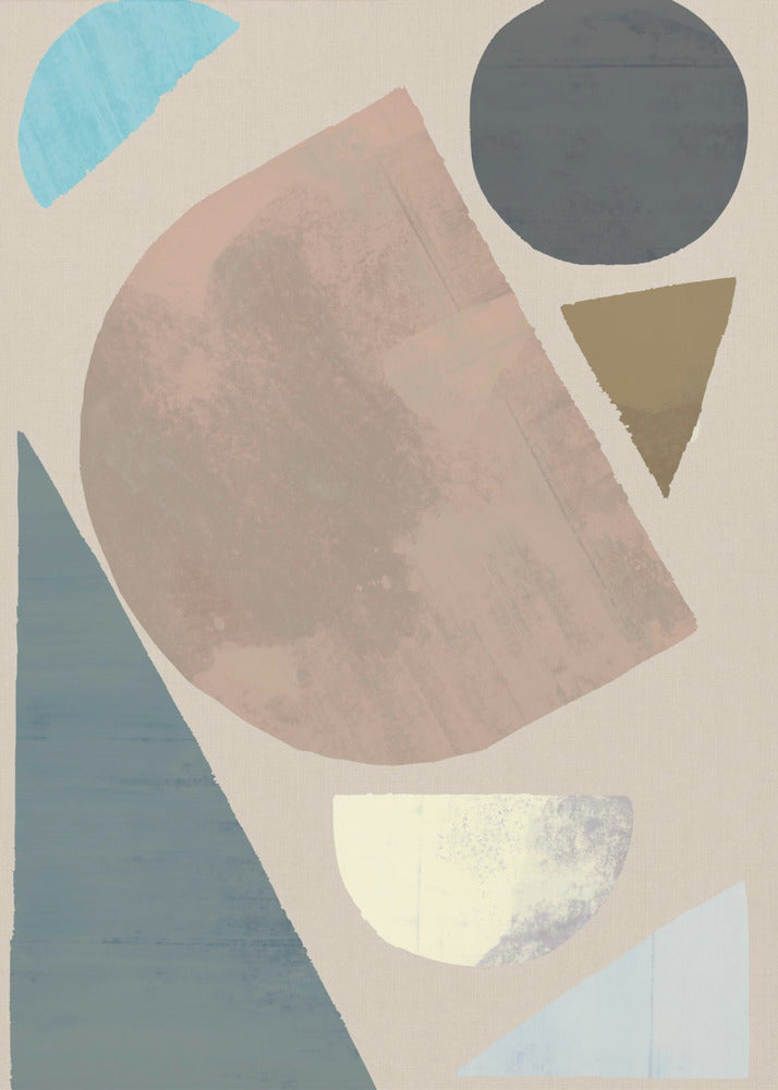 Abstract Shapes in Muted Tones | Canvas