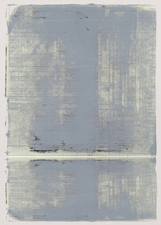 Minimalist Grey Abstract with Horizontal Line | Poster