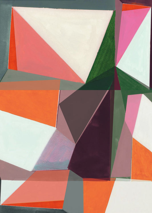 Geometric Abstract in Vibrant Hues | Canvas