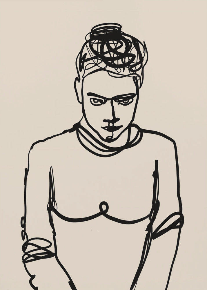 Line drawing lady | Canvas