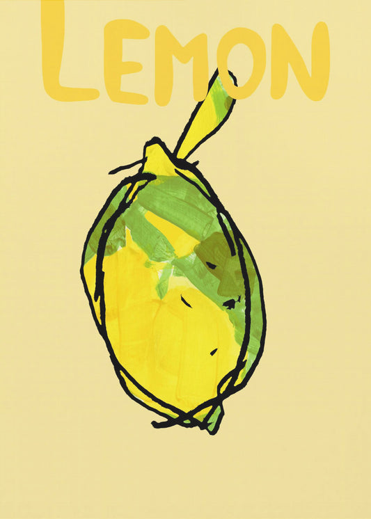 Yellow and Green Lemon | Canvas