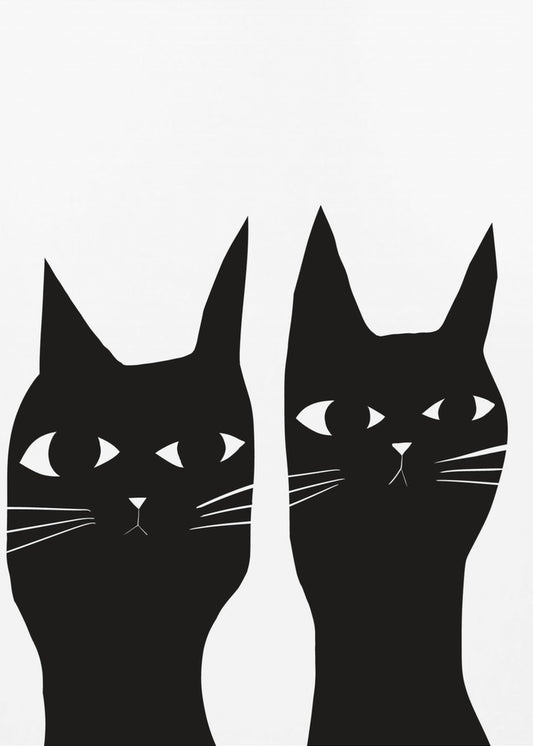 Two black cats | Canvas