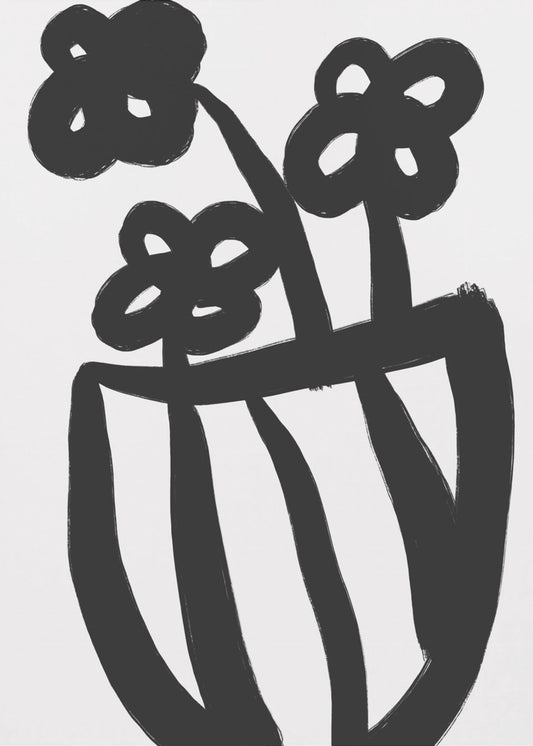 Bold Blossoms in Vase | Poster