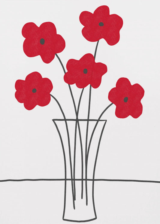 Poppies in Vase | Canvas