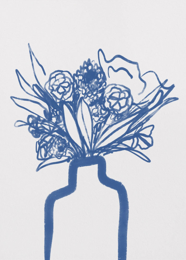 Blue Vase Blooms | Canvas