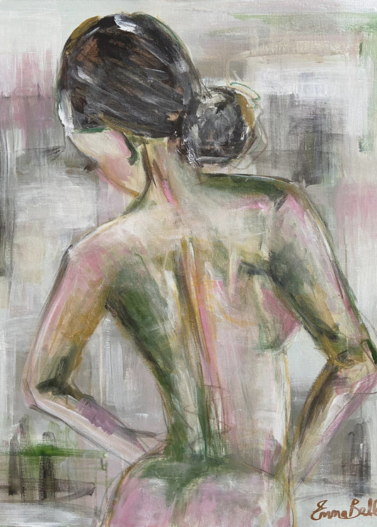 A Woman Portrait from Behind | Canvas