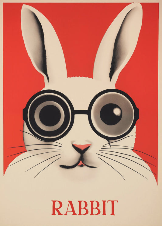 Rabbit With Oversized Glasses | Canvas