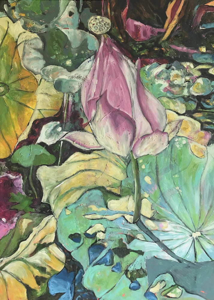 Lush Lotus Pond | Canvas