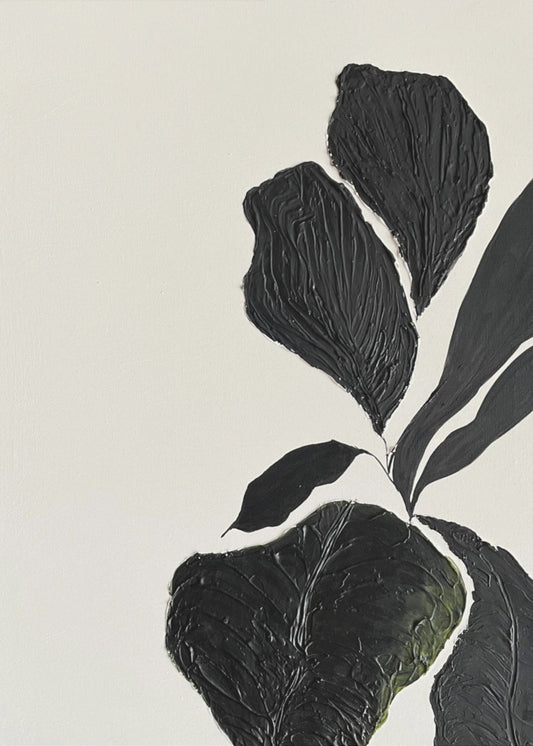 Textured Leaf Elegance | Canvas