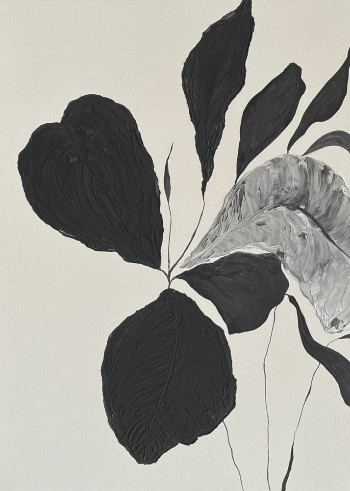 Monochrome Leaves | Poster