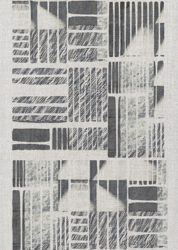 Geometric Patterns With Textured Monochrome Lines | Canvas