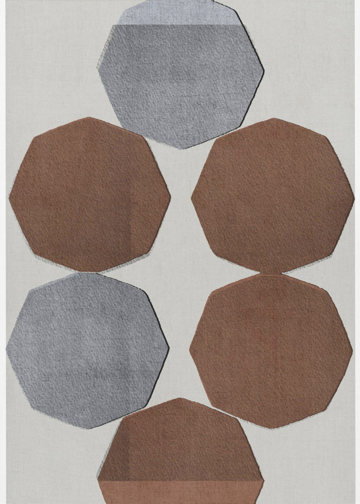 Faceted Earth Shapes | Poster