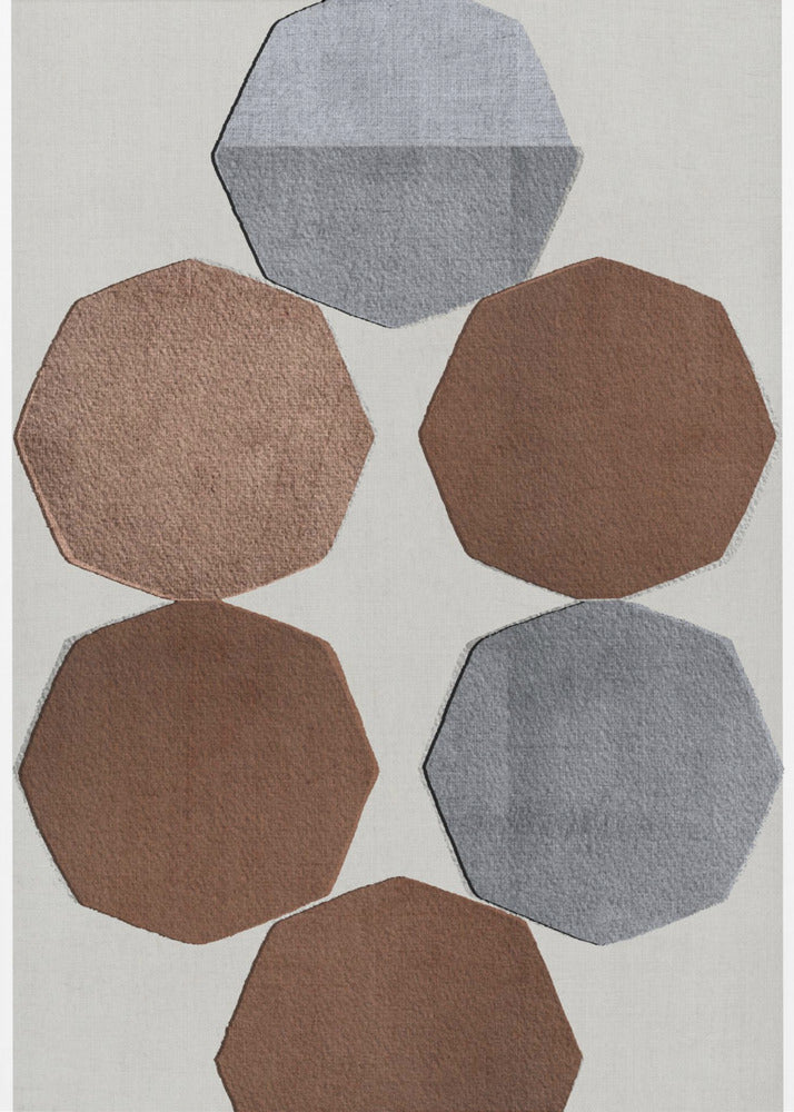 Faceted Earth Shapes | Canvas