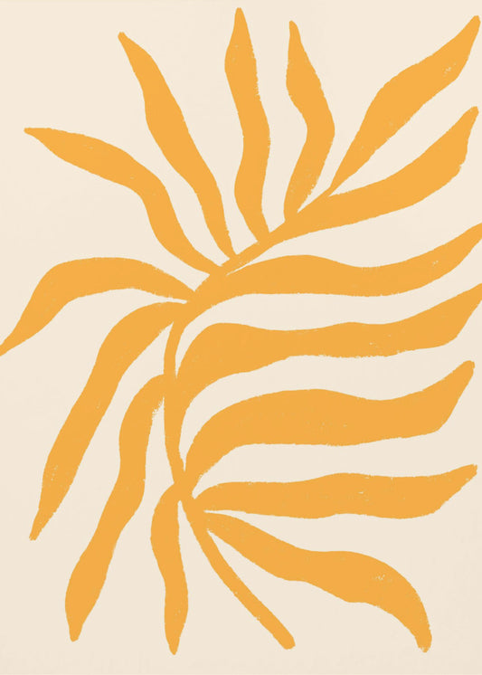 Yellow Silhouette Textured Branch | Canvas