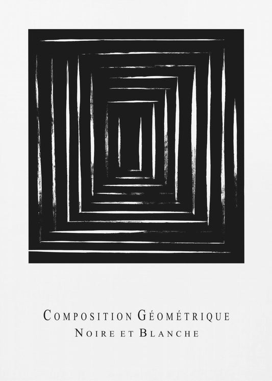 Composition Géométrique Noire et Blanche | Canvas