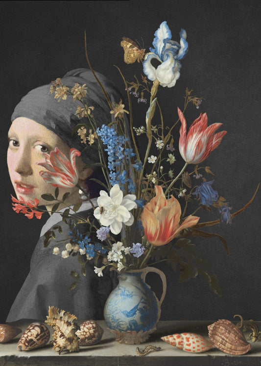 Girl With a Pearl Earring -  Behind a Wan Li Vase Edition | Canvas