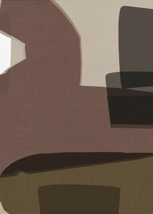 Layered Geometric Shapes And Earthy Tones | Canvas