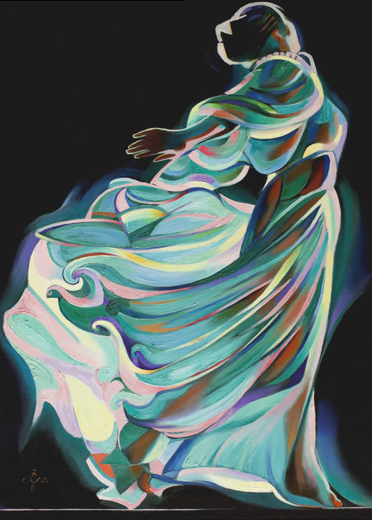 Abstract Depiction Of A Dancer In Motion | Canvas