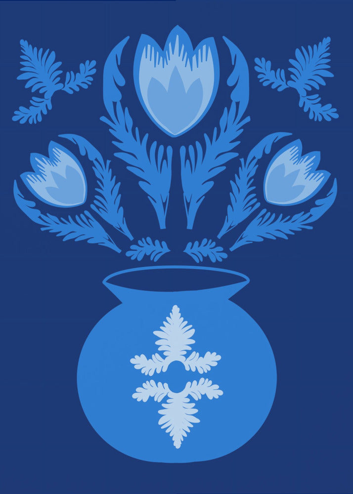 Lumnious Blue Tulips | Canvas