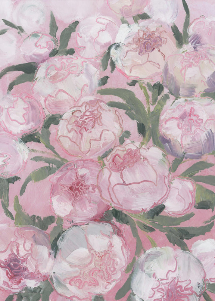 Floral Composition Of Pink Peonies | Poster