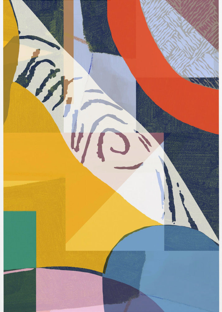 Vibrant Composition Of Geometric Shapes | Canvas