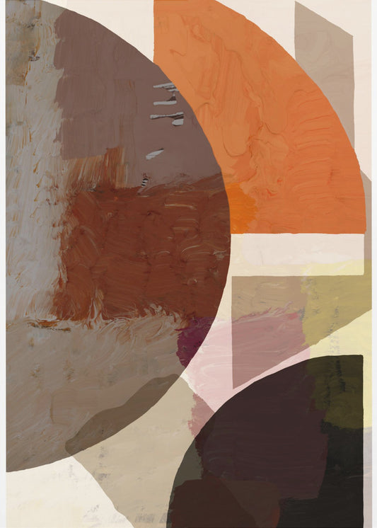 Bold Geometric Shapes And Earthy Tones | Canvas