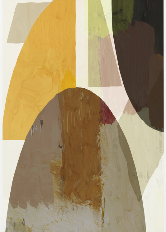 Bold Geometric Shapes In Earthy Tones | Poster