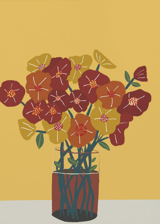 Floral flowers in vase | Poster