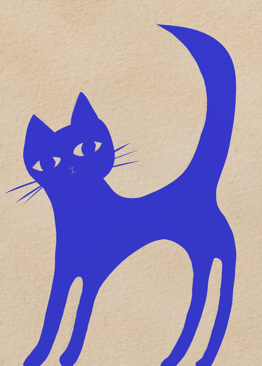 Luminous BLUE cat | Canvas