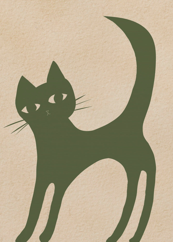 Green cat | Poster