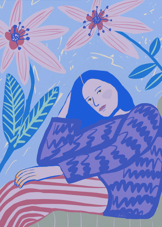 Lady sitting | Poster