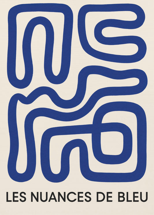 Blue Maze Flow | Canvas