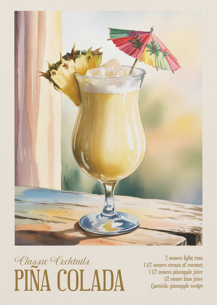 Classic Cocktails - Pina Colada | Poster