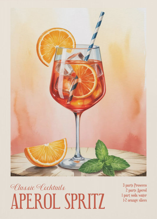 Classic Cocktails - Aperol Spritz | Poster