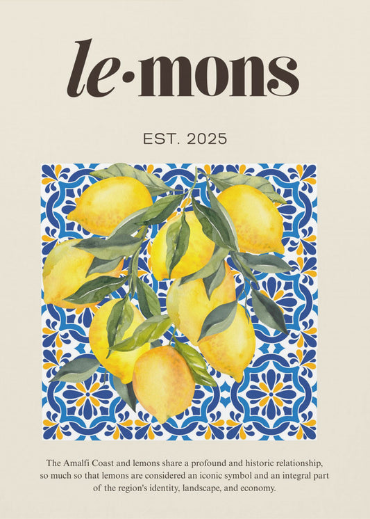Lemons Beige | Poster