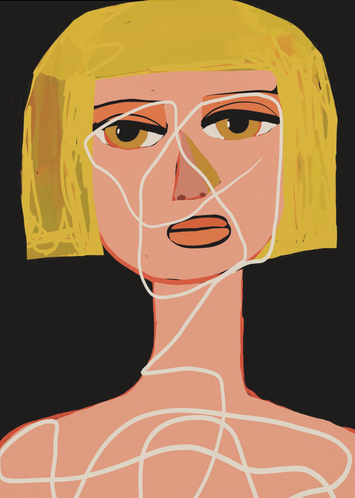 Tied up woman Tangled | Canvas