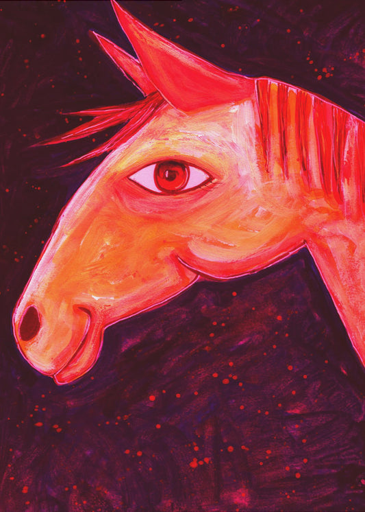 Dreaming of Horses Red | Canvas