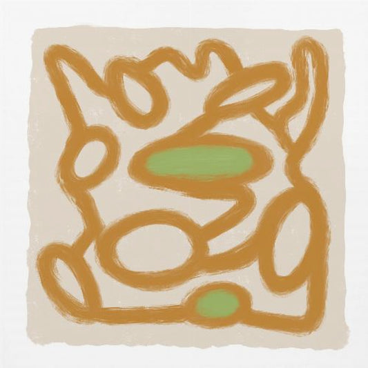 Tan Scribble 1 | Canvas