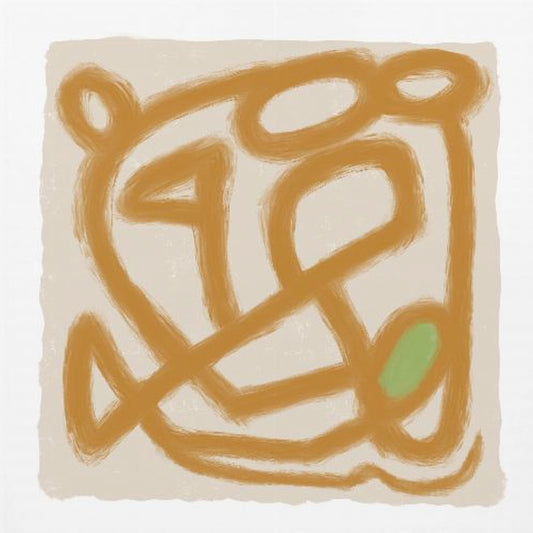 Tan Scribble 3 | Canvas