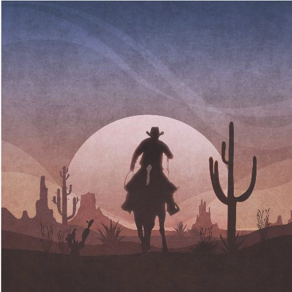 Desert Cowboy Sunset | Poster