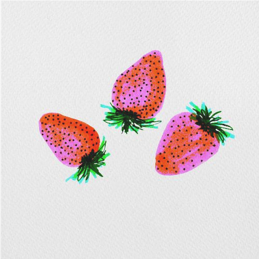 Red Lavender Sweet Strawberries Fruit | Poster