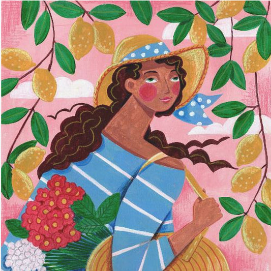 Portrait woman in Amalfi coast Italy | Canvas