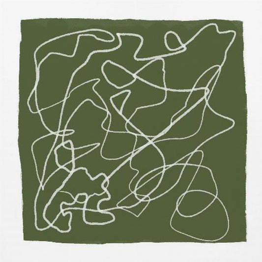 Green Scribble Lines | Canvas