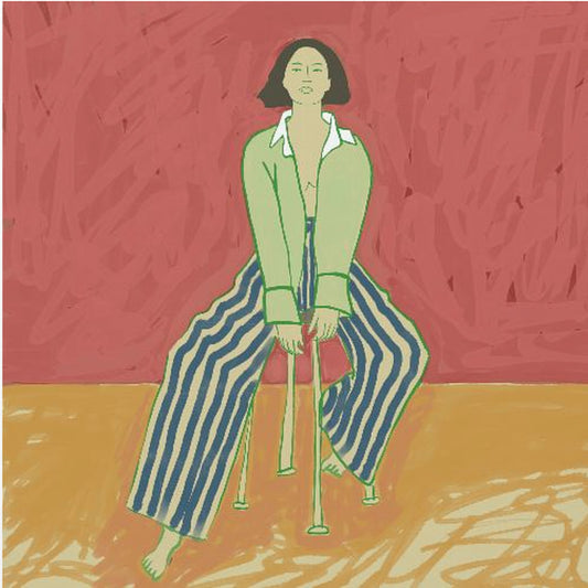 Woman on stool | Poster