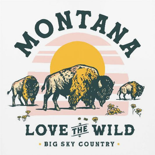 Montana Buffalo Art: Love The Wild | Poster