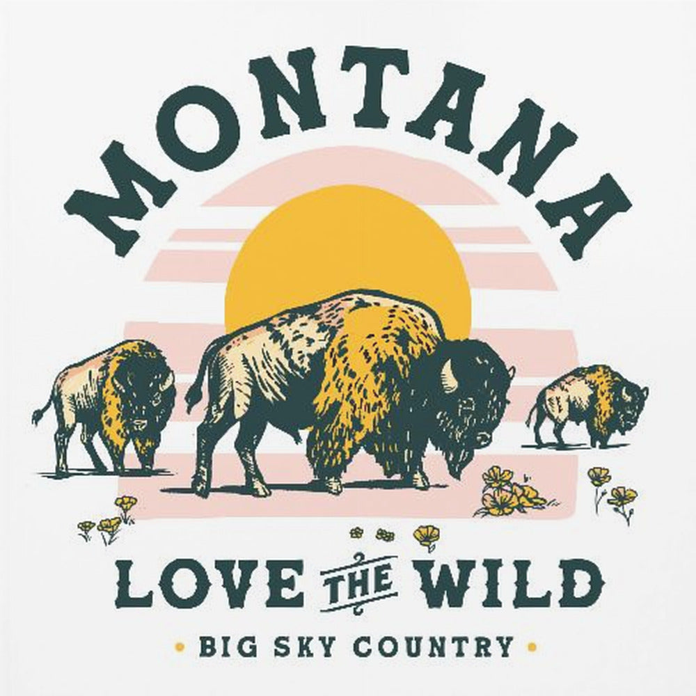 Montana Buffalo Art: Love The Wild | Canvas