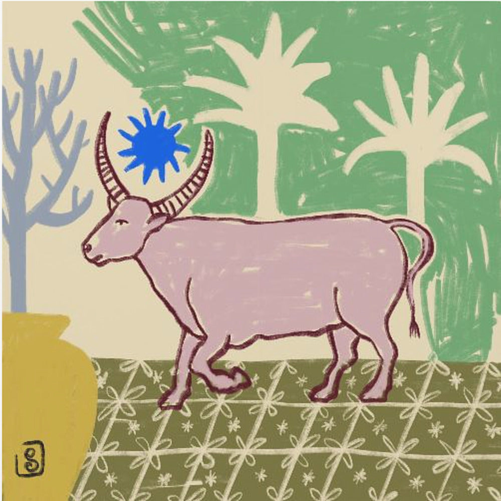 Azure Horned Oasis | Poster